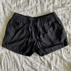 Old Navy Black Linen Shorts